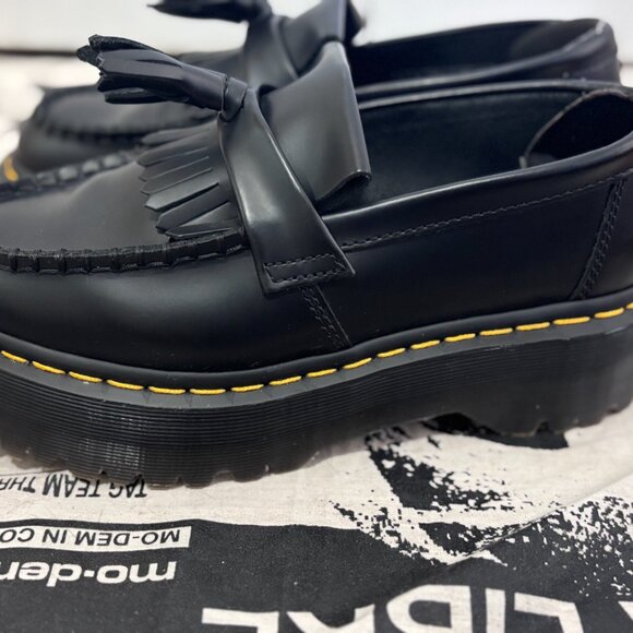 Dr. Martens Black Leather Tassel Loafers - Picture 3 of 7